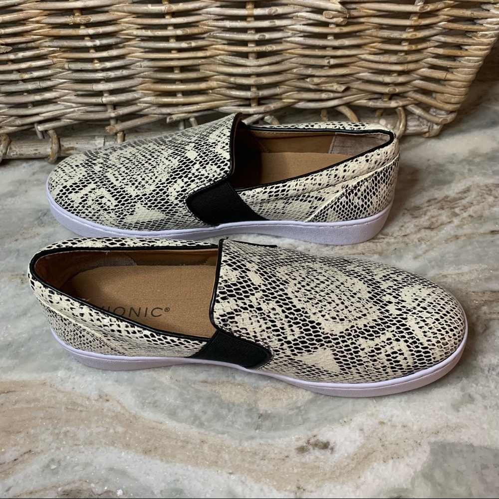Vionic Demetra snake embossed slip on sneakers